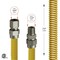 Flextron Gas Line Hose 1/2'' O.D.x72'' Len 3/8" FIPx1/2" MIP Fittings Yellow Coated Stainless Steel Flexible FTGC-YC38-72J - alternate 4